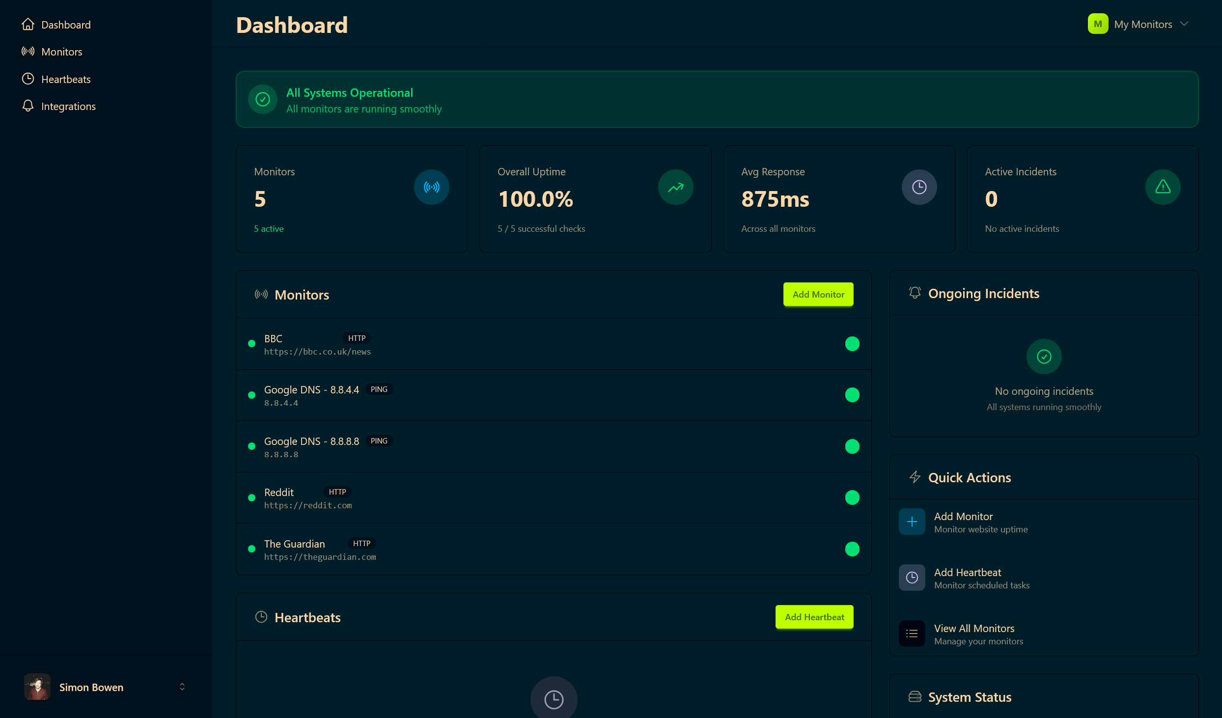 Updog Dashboard